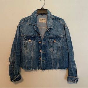 Free People Cropped Denim Jacket